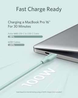 Foto 6 | Cable Usb C Anker De Carga Rápida De 100 W Para Iphone Serie 16 - Venta Internacional.