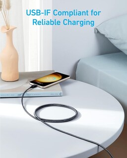 Foto 4 | Cable Usb C A Usb C Anker Tipo C De Carga Rápida, Paquete De 2 Unidades, 6 Pies, Rojo - Venta Internacional.