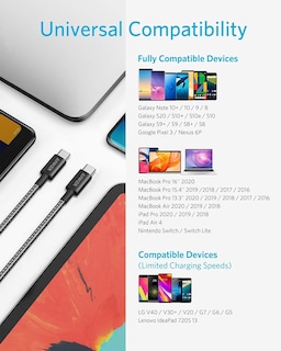 Foto 4 | Cable Usb C A Usb C Anker Usb 2.0 De Carga Rápida, 100 W, 6 Pies - Venta Internacional.