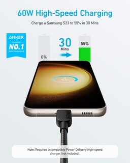 Foto 2 | Cable Usb C A Usb C Anker Tipo C, Carga Rápida, 3 Pies, Paquete De 2 - Venta Internacional.