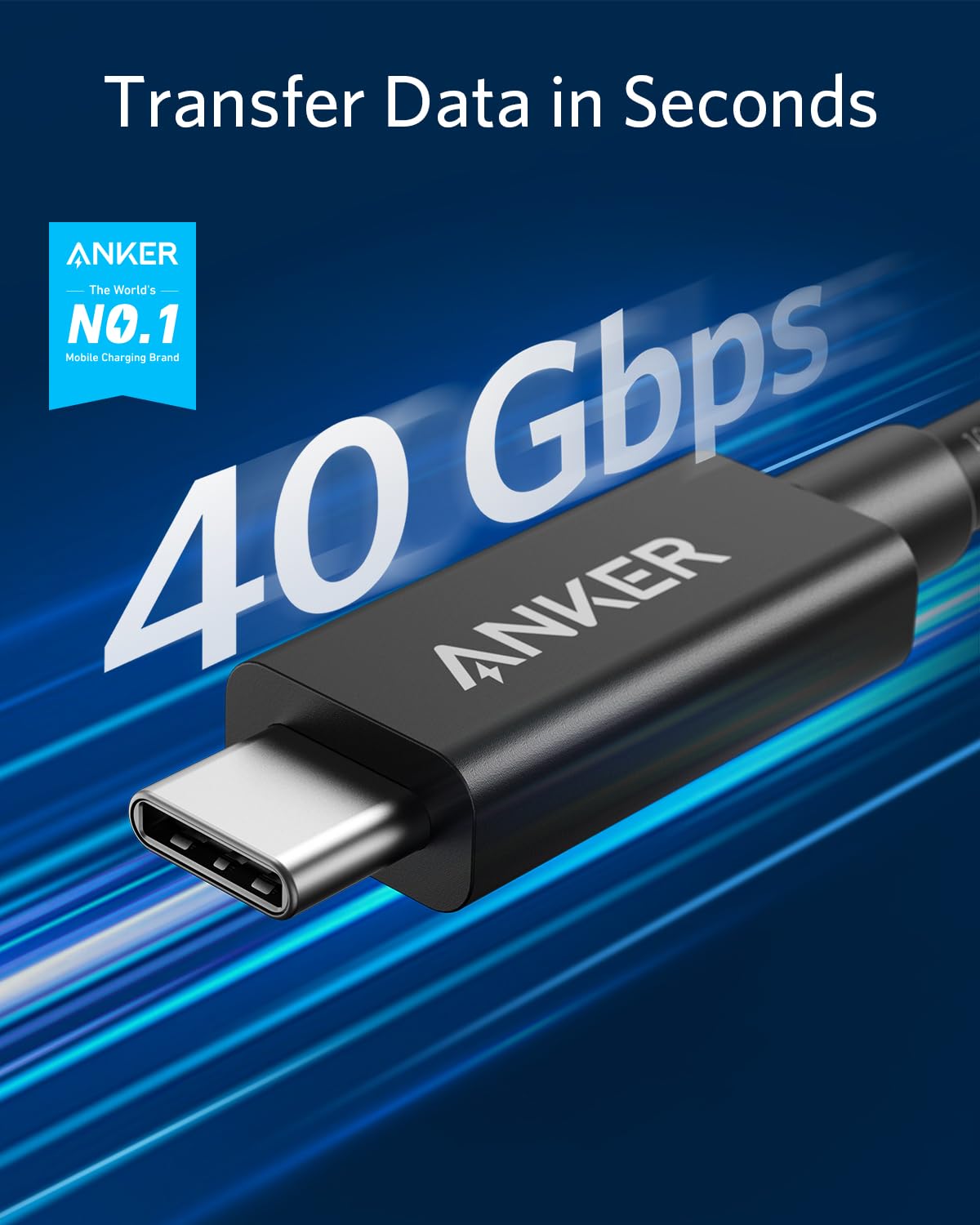 Foto 3 pulgar | Cable Usb C Anker Thunderbolt 3.0, 100 W, Carga, Pantalla 5k - Venta Internacional.