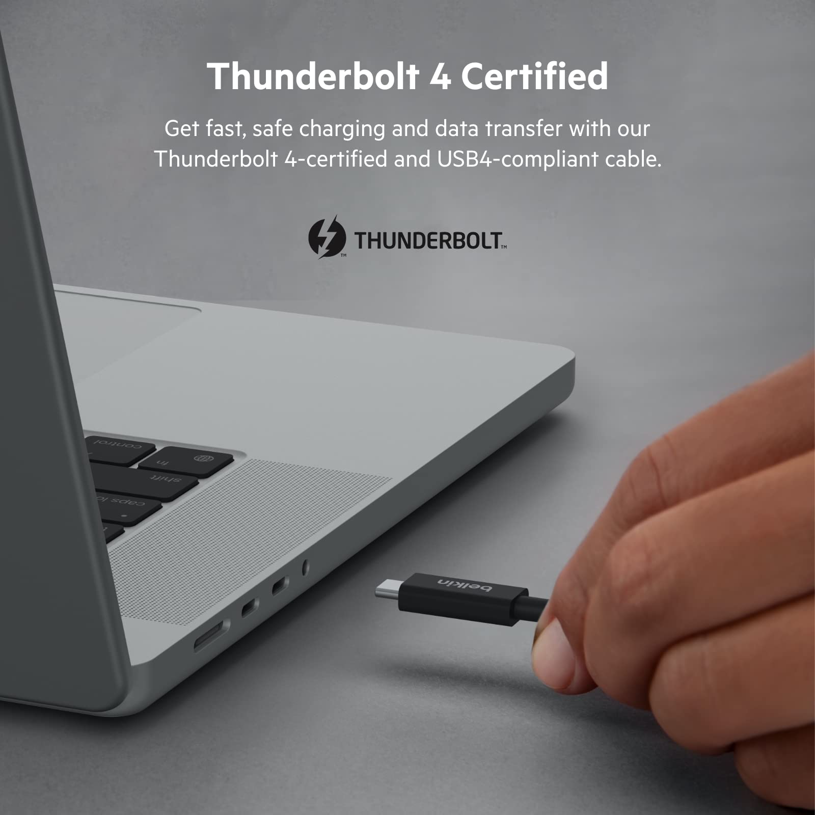 Foto 3 | Cable Thunderbolt 4 Usb-c A Usb-c De Belkin De 2 M Con Alimentación De 100 W - Venta Internacional.