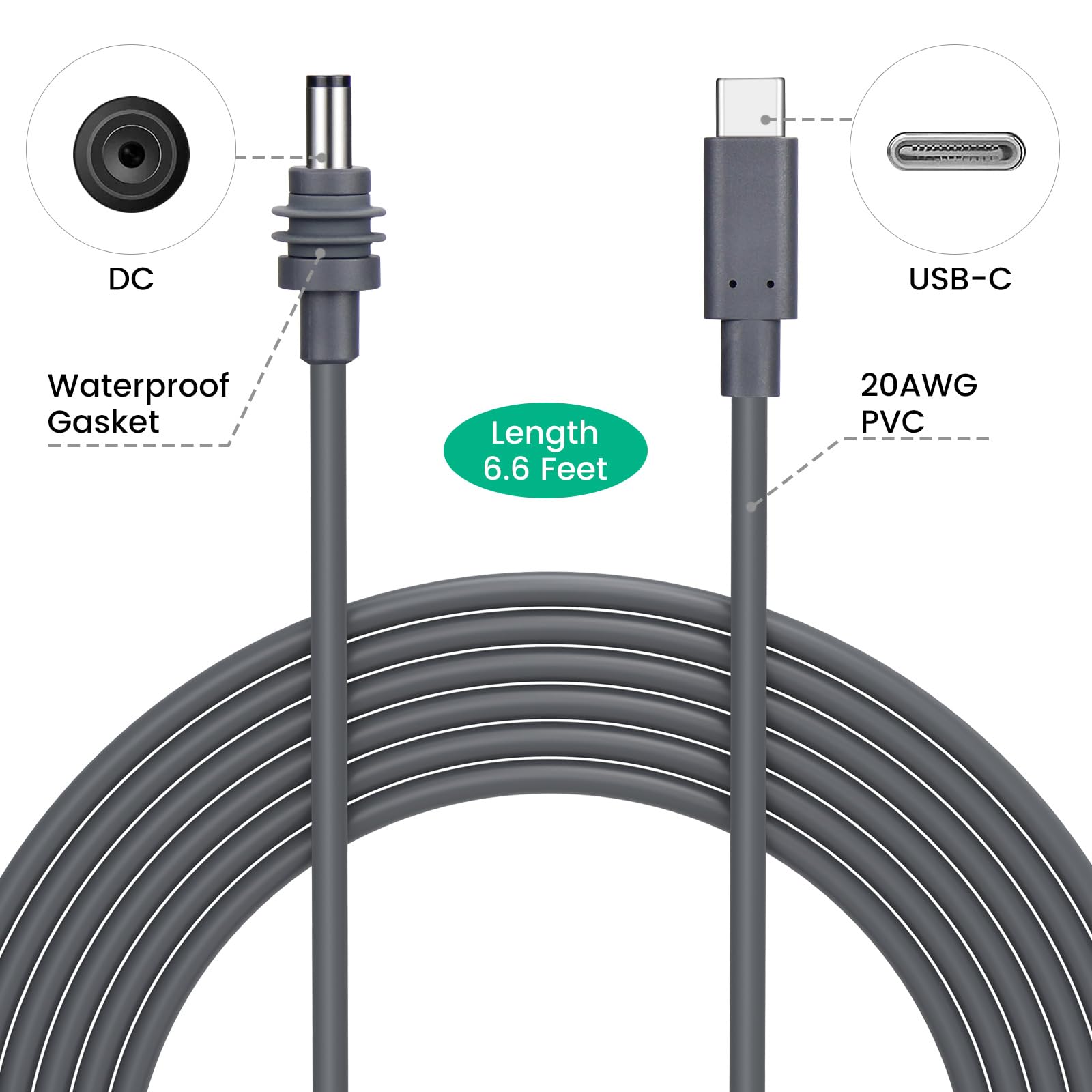 Foto 8 pulgar | Cable De Alimentación Weishan Cable De Alimentación Usb C A Dc Para Starlink Mini - Venta Internacional.