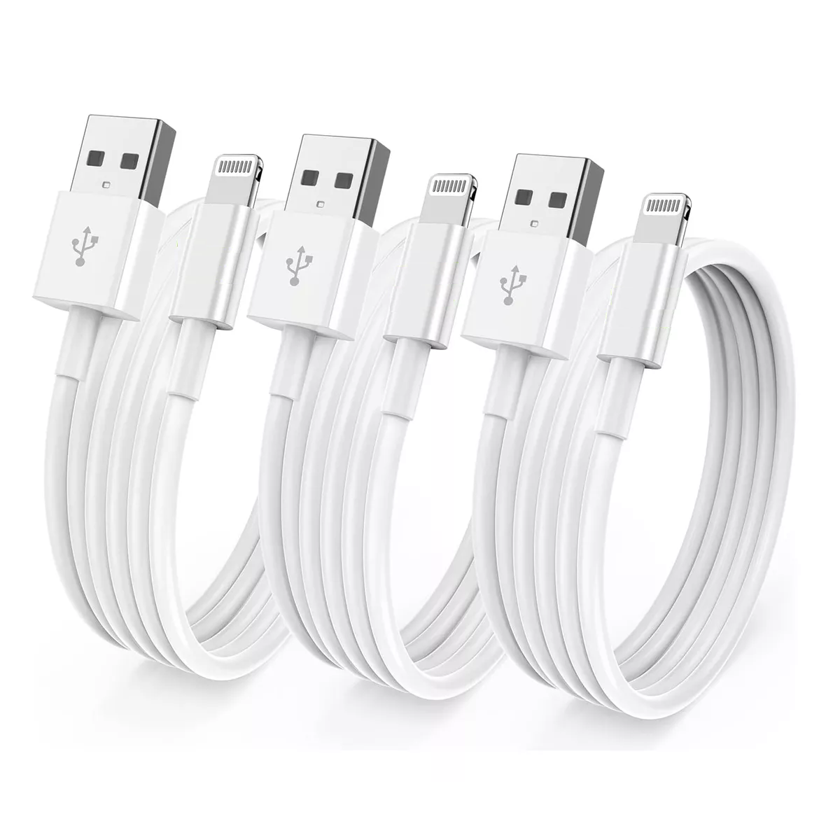 Foto 1 | Cargador Usb para iPhone 12 13 14 3 Piezas Eo Safe Imports Esi-16173 Blanco