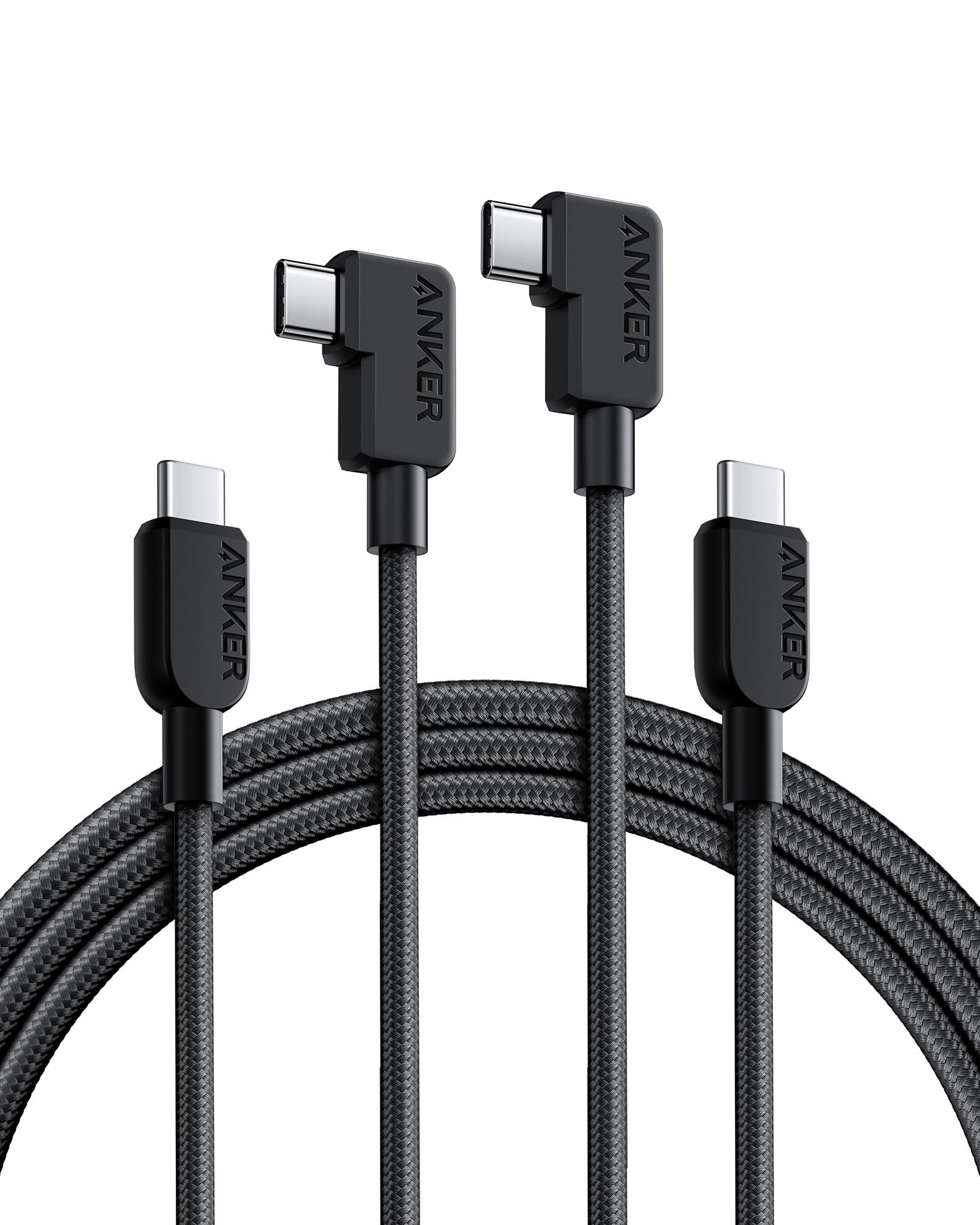 Foto 2 pulgar | Cable Anker Usb C A Usb C, 240 W, 90°, Ángulo Recto, 1,8 M, Paquete De 2 - Venta Internacional.