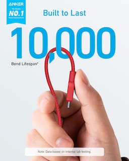Foto 2 | Cable USB C a USB C Anker Rojo Tipo C de Carga Rápida Paquete de 3 Pies y 2 Unidades - Venta Internacional