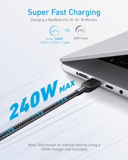Foto 2 | Cable Anker Usb C A Usb C De 240 W, 3 Pies, Para Iphone, Macbook, Ipad - Venta Internacional.