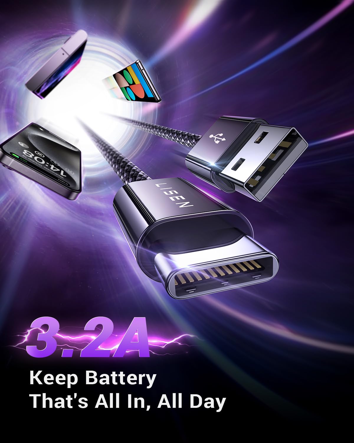 Foto 6 pulgar | Cable Usb Paquete de 3- Venta Internacional