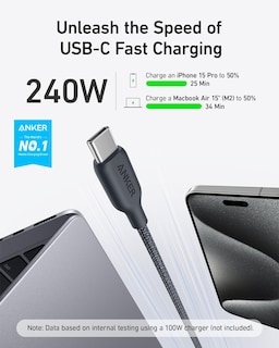 Foto 2 | Cable Anker tipo C de 240 w-Venta Internacional