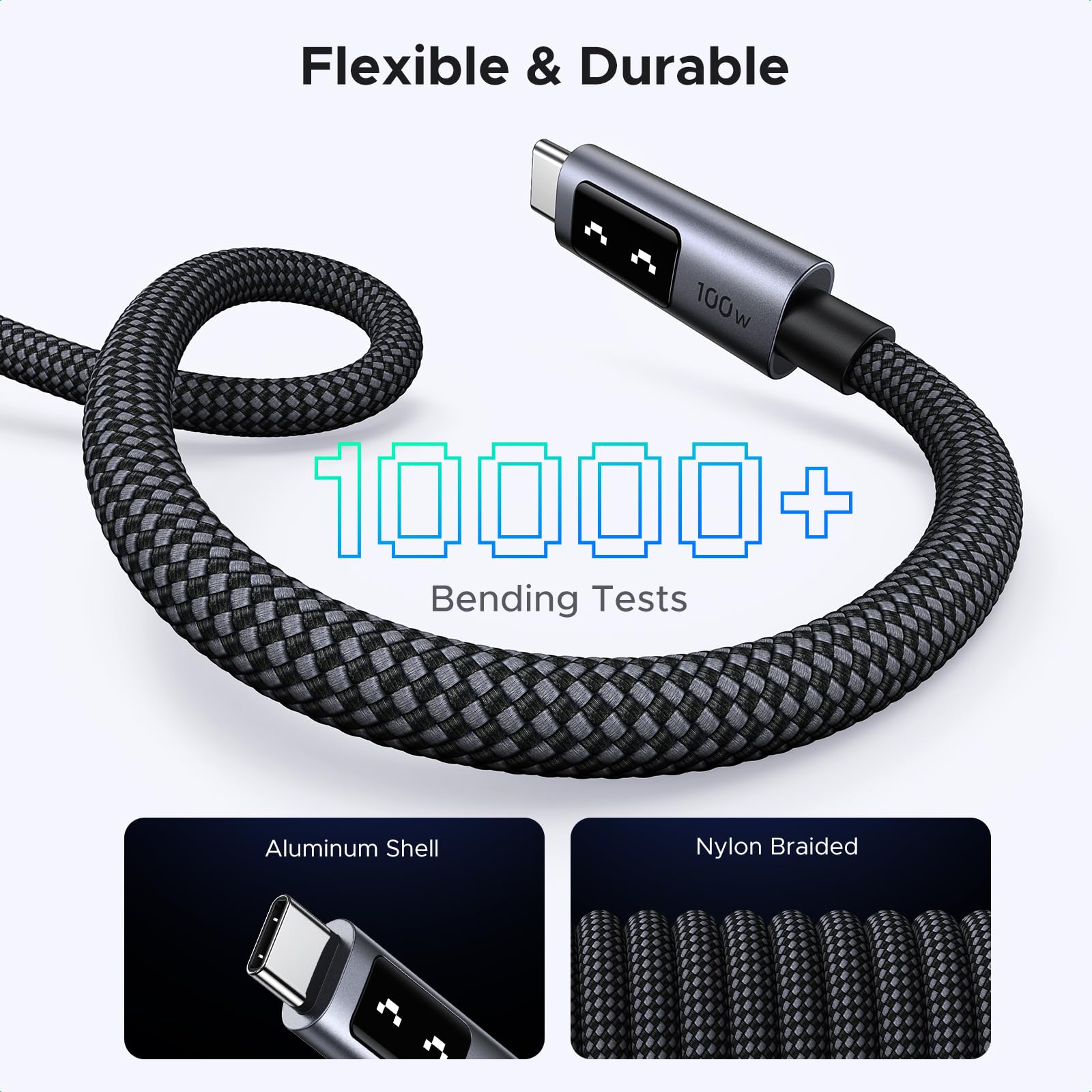 Foto 7 | Cable Usb C A Usb C Ugreen Uno De 100 W, Carga Rápida, 3 M, Negro - Venta Internacional.
