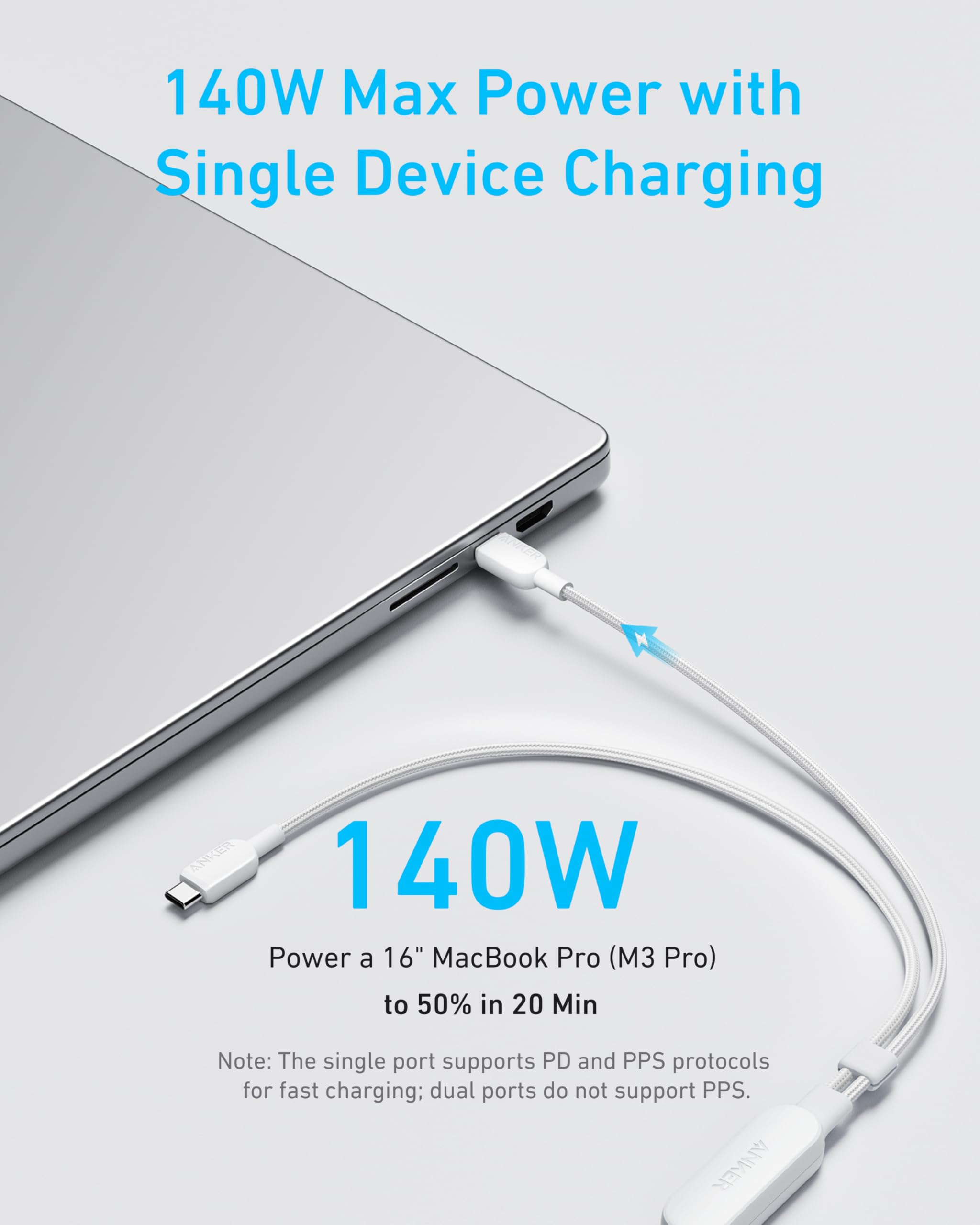 Foto 4 | Cable Anker tipo C de 140 w-Venta Internacional