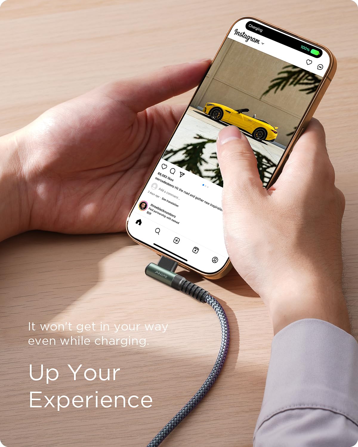 Foto 4 pulgar | Cable Usb C Ainope, Paquete De 2 M, 3.1 A, Carga Rápida Para Galaxy S10 - Venta Internacional.