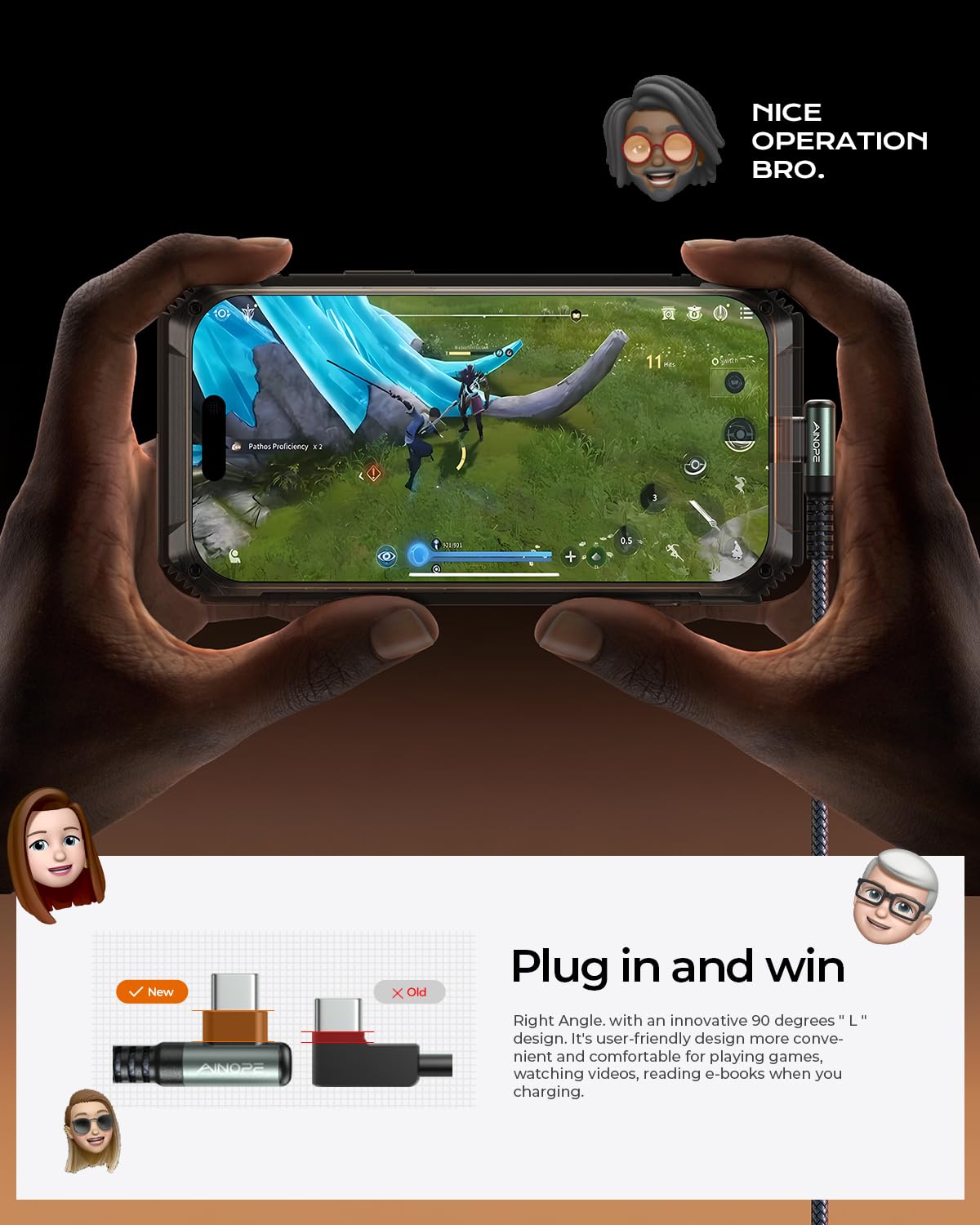 Foto 5 pulgar | Cable Usb C Ainope, Paquete De 2 M, 3.1 A, Carga Rápida Para Galaxy S10 - Venta Internacional.