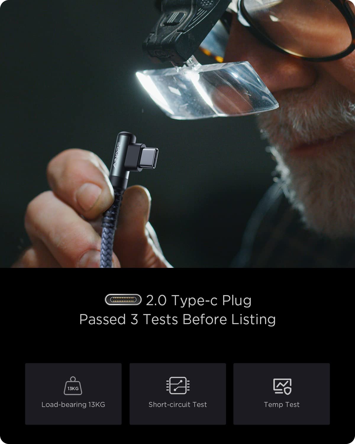 Foto 8 pulgar | Cable Usb C Ainope, Paquete De 2 M, 3.1 A, Carga Rápida Para Galaxy S10 - Venta Internacional.