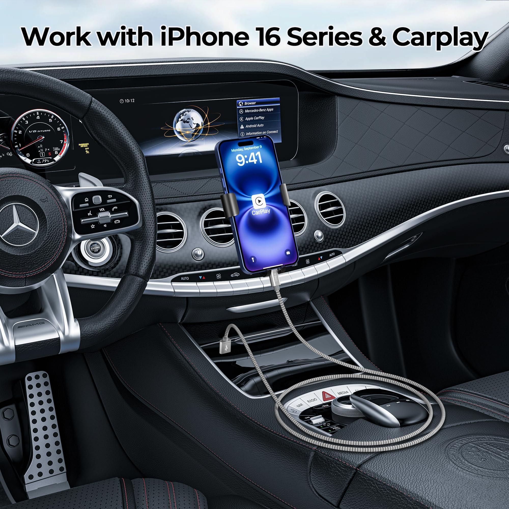 Foto 5 pulgar | Cable De Carga Basesailor Para Iphone 16, 15 Pro Max, Usb-c, Paquete De 2 M - Venta Internacional.