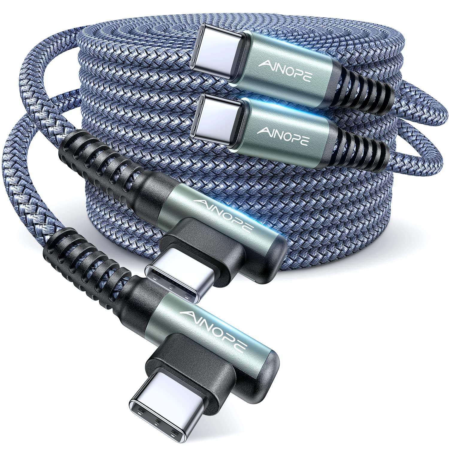 Foto 2 pulgar | Cable Usb C Ainope De 60 W, Paquete De 2 M, 2 M, Carga Rápida De Nailon Trenzado - Venta Internacional.