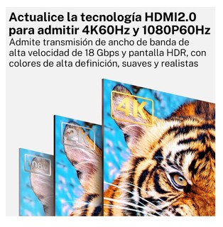 Foto 5 | Cable 10 Metros 4k Blindado Uso Rudo Alta Calidad Negro Azul