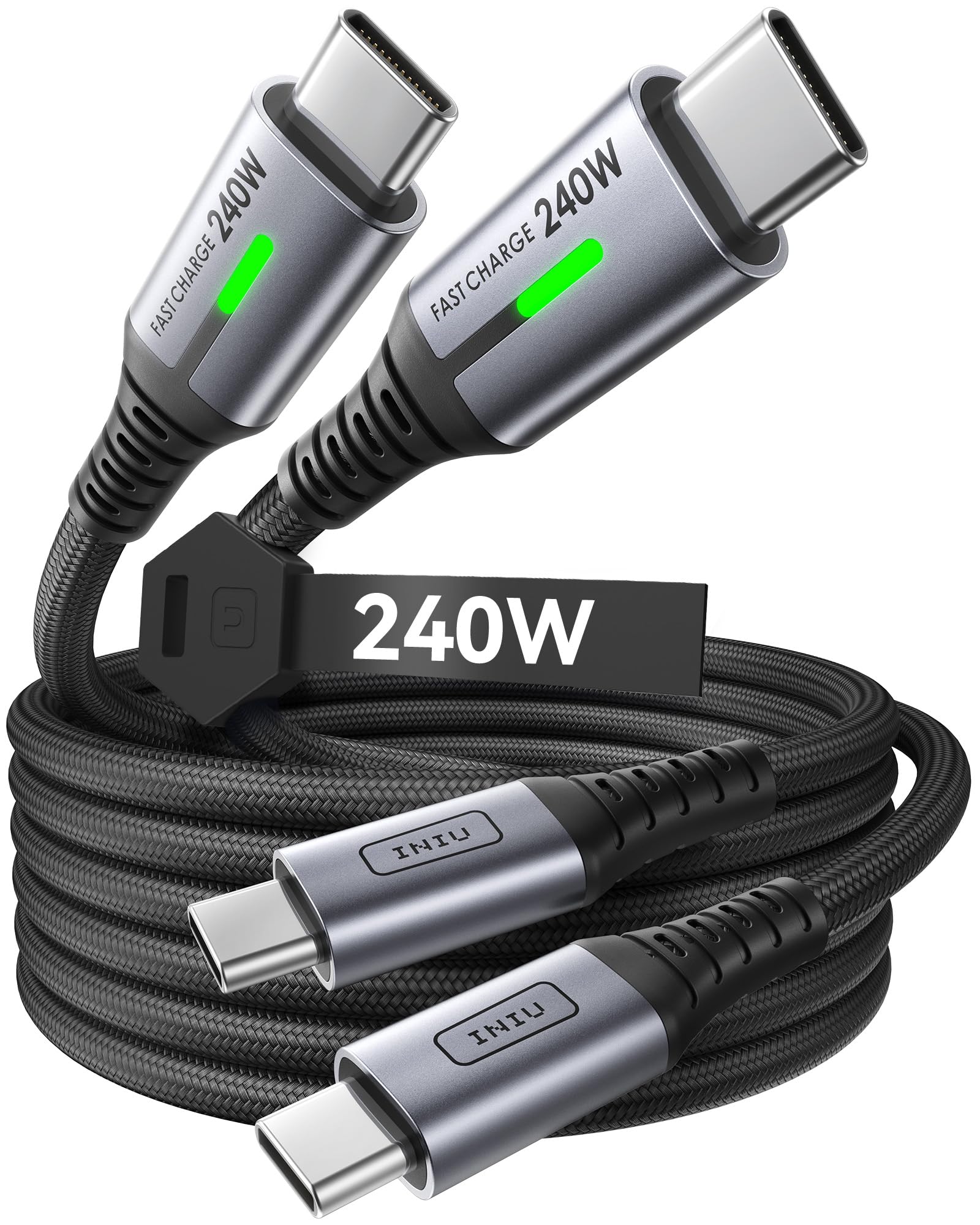 Foto 2 pulgar | Cable Usb C A Usb C Iniu De 240 W Carga Rápida Paquete De 2 M - Venta Internacional