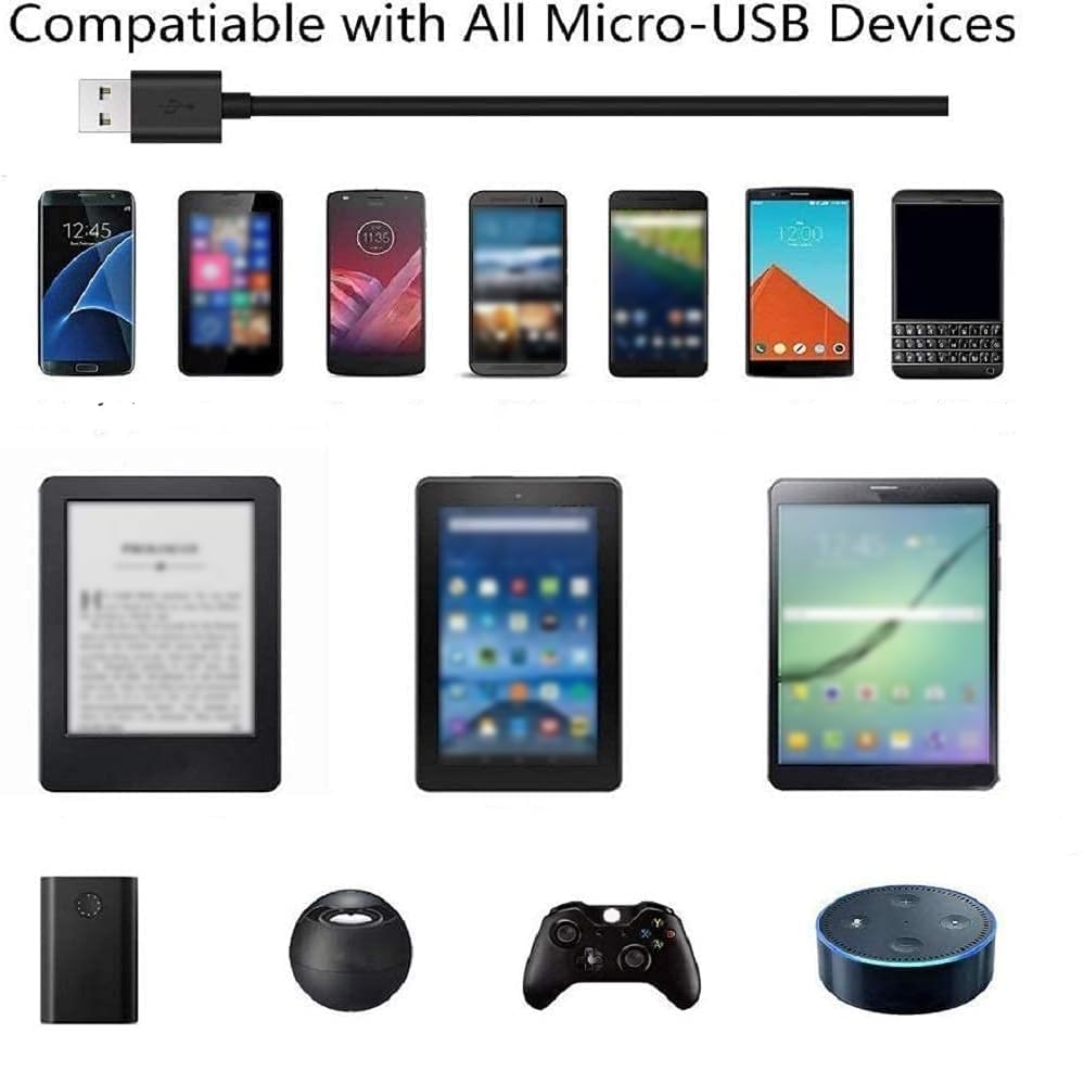 Foto 2 | Cable Micro Usb Deego Con Cargador Android Extra Largo De 3 M Y 2 M - Venta Internacional.