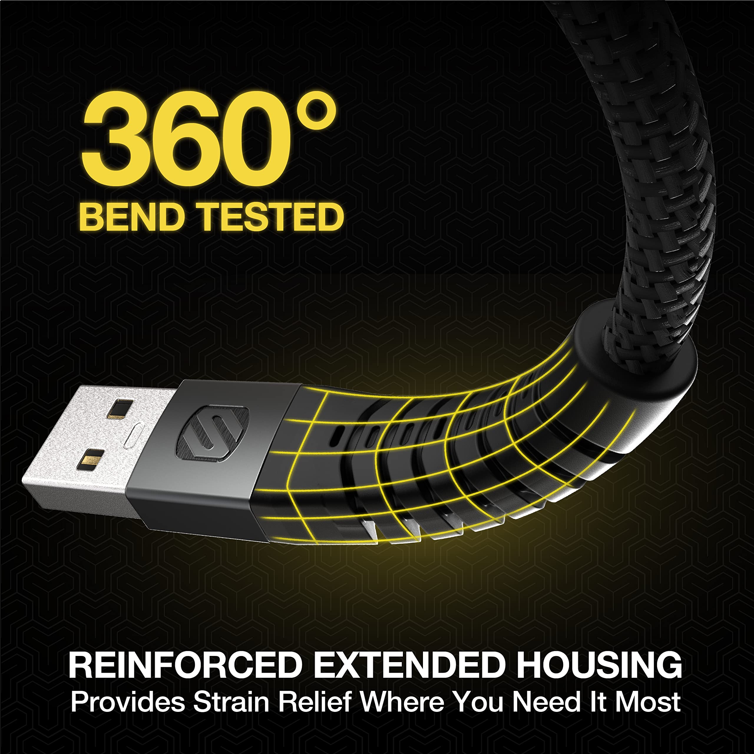 Foto 2 | Cable Scosche Hdmab4-sp Strikeline Usb-a A Micro Usb De 1,2 M, Color Negro - Venta Internacional.