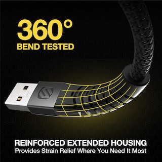 Foto 2 | Cable Scosche Hdmab4-sp Strikeline Usb-a A Micro Usb De 1,2 M, Color Negro - Venta Internacional.