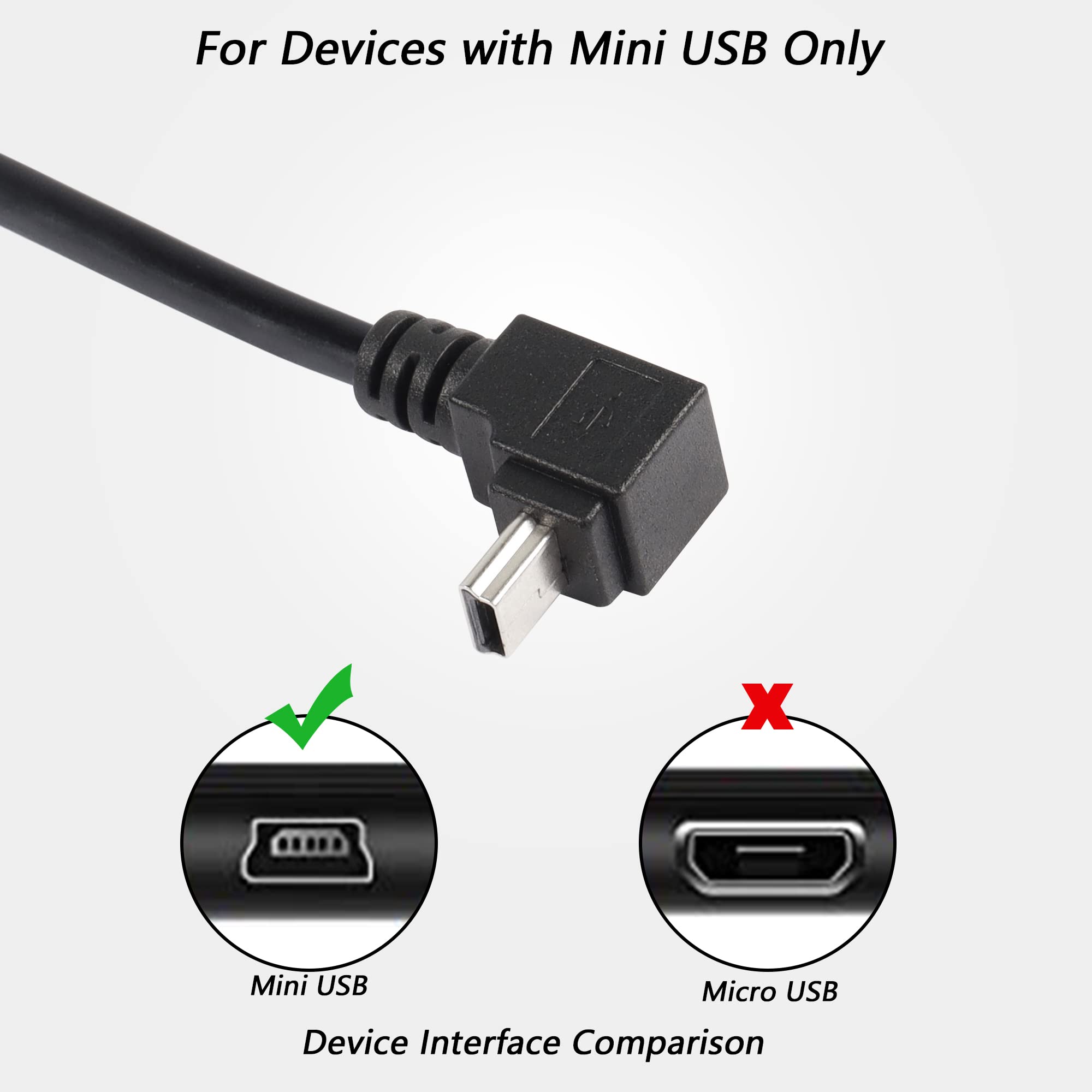 Foto 3 pulgar | Cable Cerrxian Mini Usb De 90 Grados Tipo A A Mini B De 5 Pines Y 30 Cm - Venta Internacional.