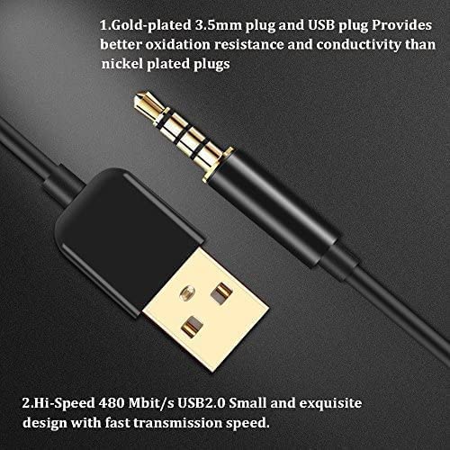 Foto 6 pulgar | Cable de Carga AGPtek de 3.5 mm para Mp3-Venta Internacional