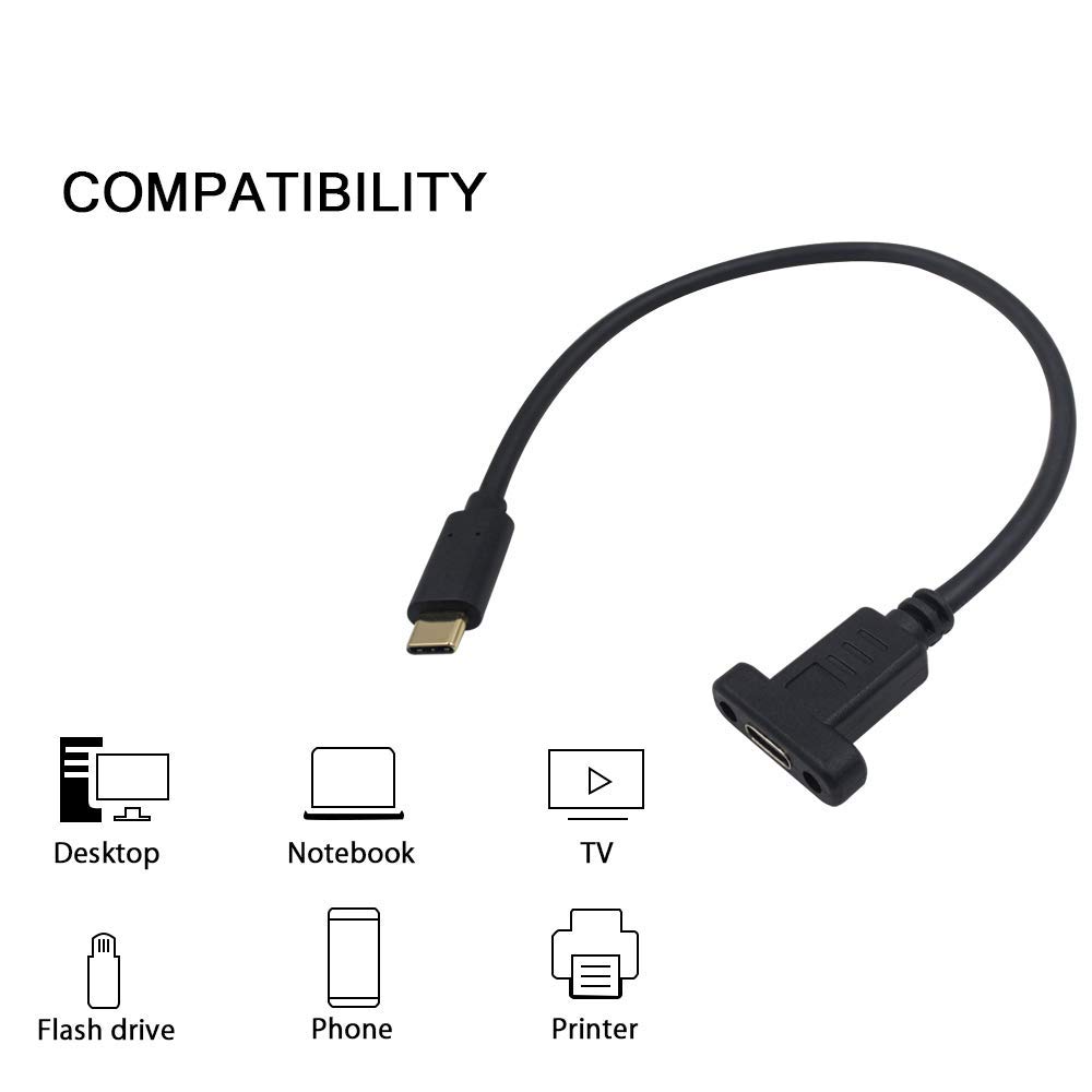 Foto 6 pulgar | Cable De Extensión Usb C Polyiccot 3.1 Tipo C 10 Gbps 60 W 30 Cm - Venta Internacional.