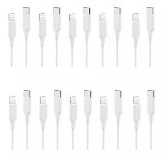 Foto 1 | Cable Para Iphone Carga Rápida 1m (10 Piezas) Usb C Eo Safe Imports Esi-18611 Blanco