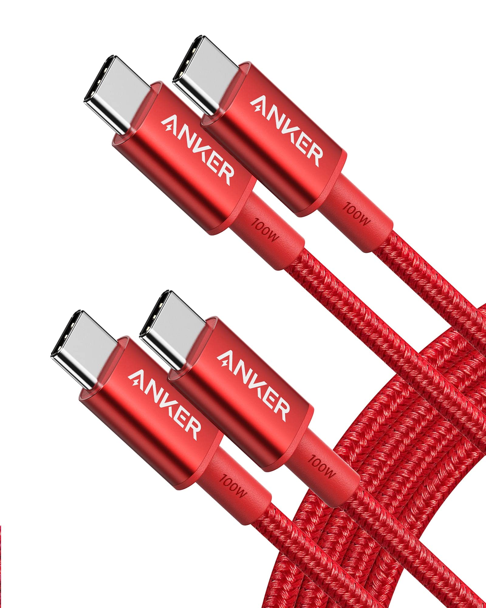Cable USB-C a USB-C Anker 333 Carga Rápida de 6 Pies y 100 W Paquete de 2 - Venta Internacional $501