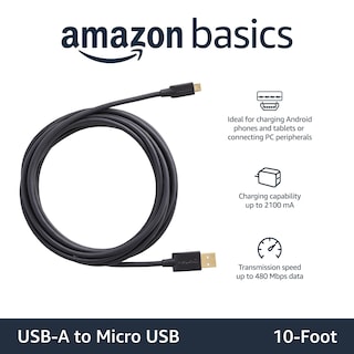 Foto 2 | Cable de Carga Amazon Basics tipo Usb 5 Piezas-Venta Internacional