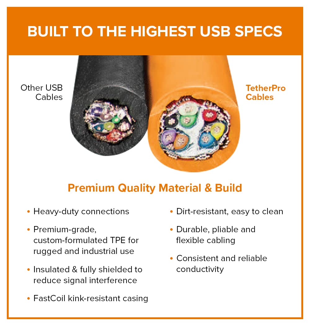 Foto 5 pulgar | Cable Tether Tools Tetherpro Usb-c A Usb-c en Ángulo Recto Anaranjado - Venta Internacional