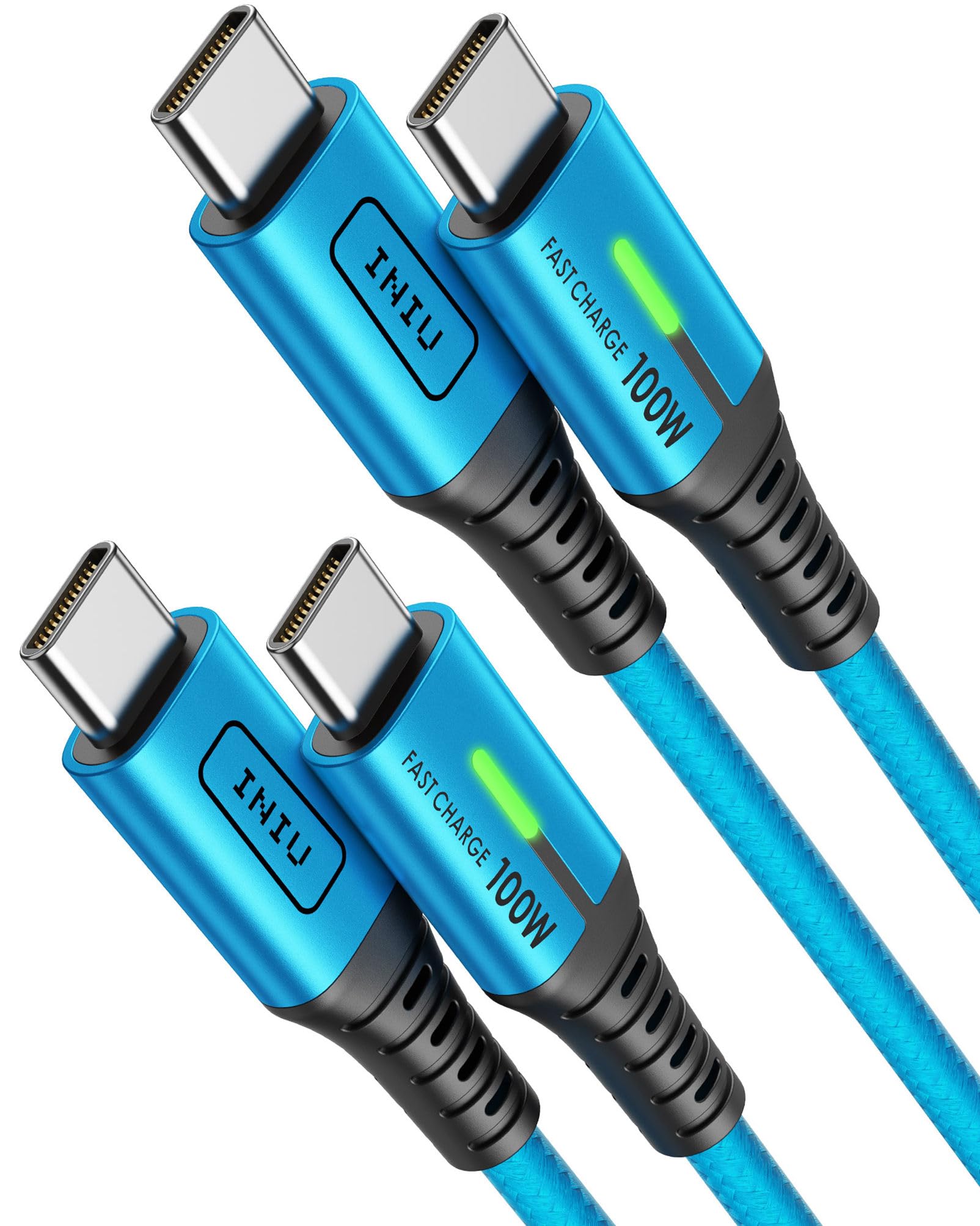 Foto 2 pulgar | Cable Usb-c Iniu, Paquete De 2 Unidades, 6.6 Pies, Azul Para Iphone 16, 15 Pro Max/plus - Venta Internacional.