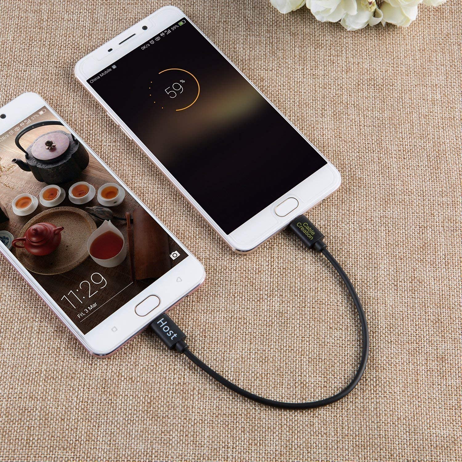 Foto 4 | Cable Corto Cablecreation De Micro Usb A Micro Usb Otg De 20 Cm - Venta Internacional.
