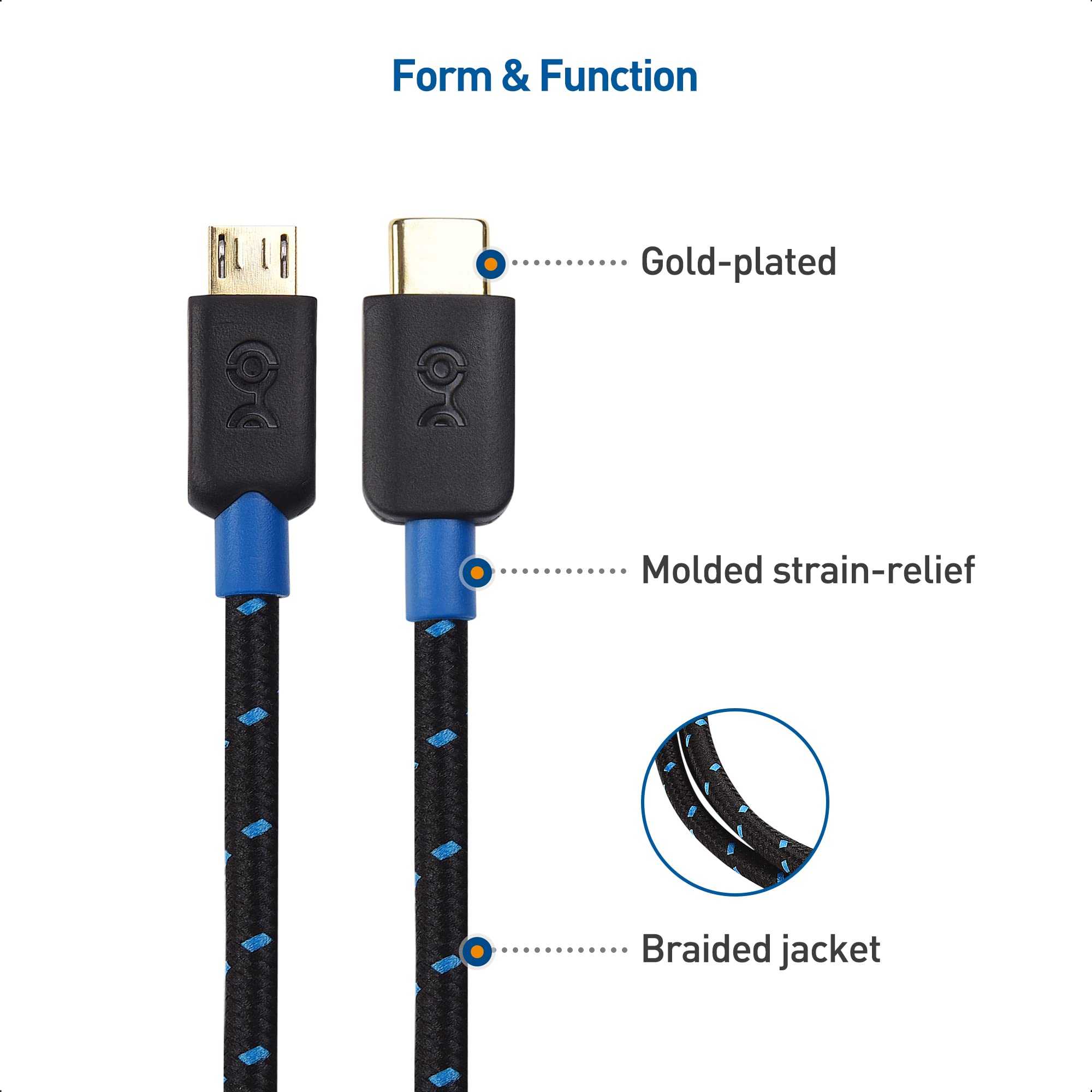 Foto 6 pulgar | Cable Usb C A Micro Usb Matters, Trenzado, 30 Cm, Negro - Venta Internacional.
