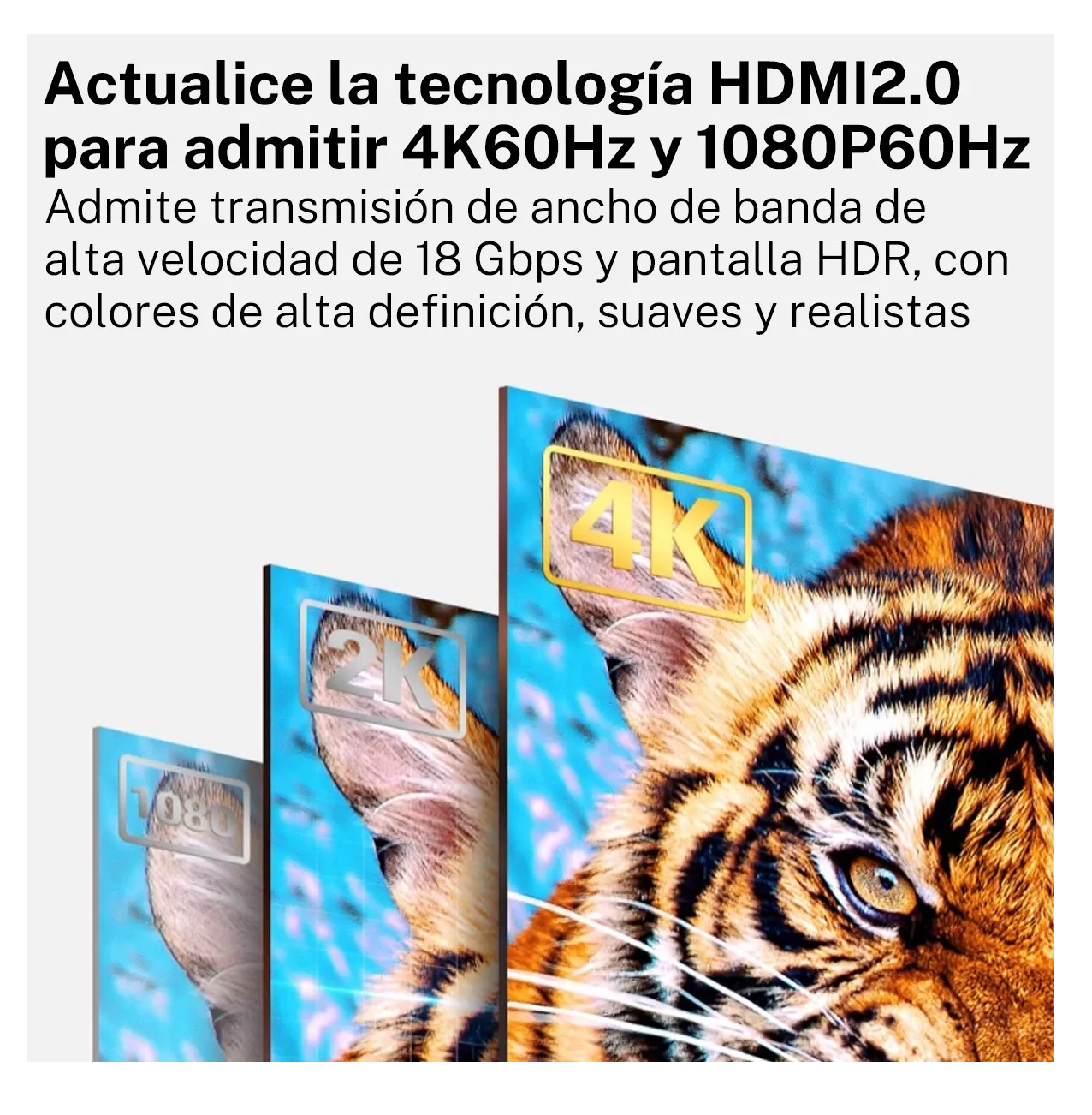 Foto 5 | Cable 10 Metros 4k Blindado Uso Rudo Alta Calidad Negro Azul