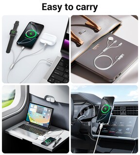 Foto 7 | Cable de Carga Temdan para Apple Watch y iPhone 16 Blanco - Venta Internacional