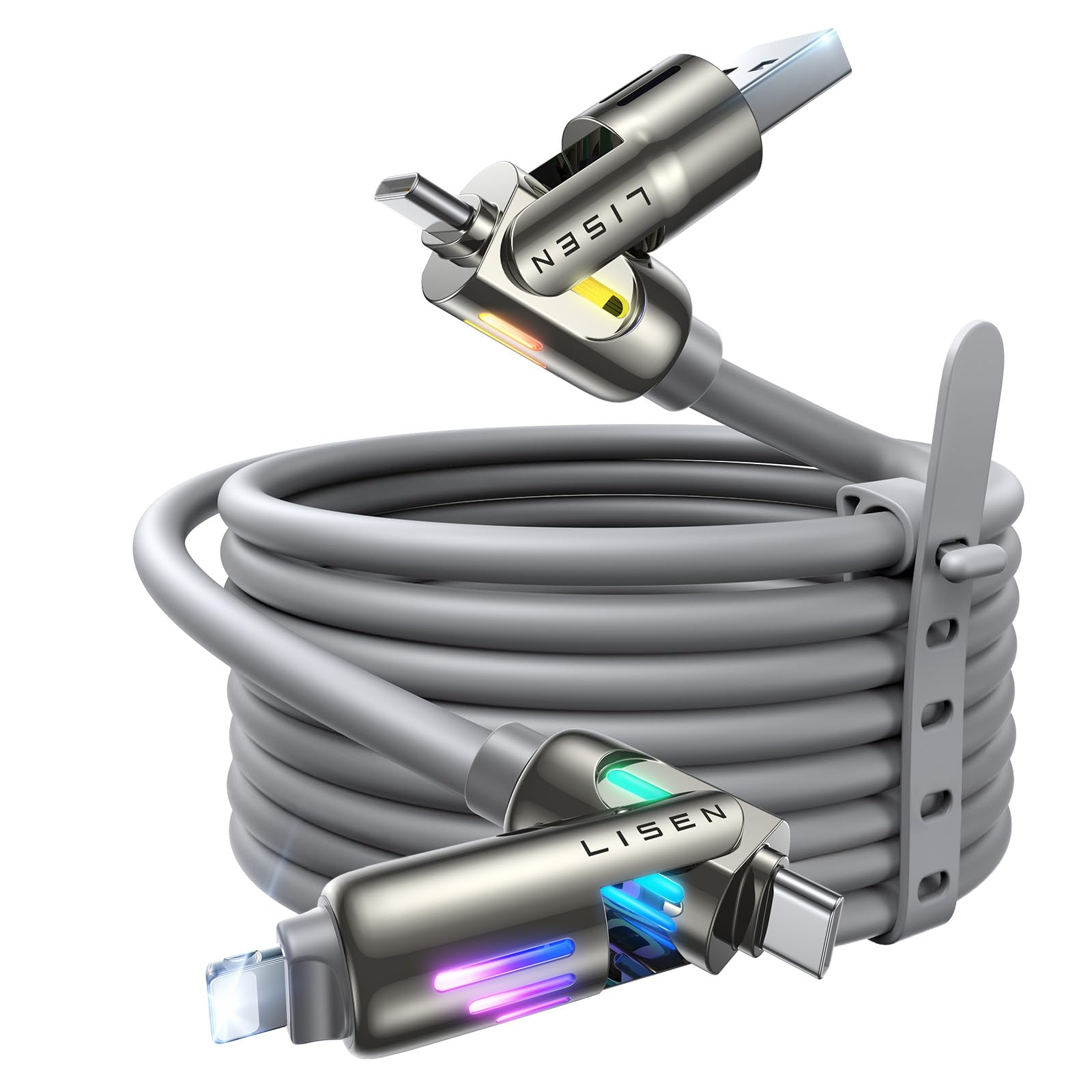 Foto 2 pulgar | Cable De Carga Lisen Usb C A Usb C, 240 W, 4 En 1, 10 Pies, Para Iphone - Venta Internacional.