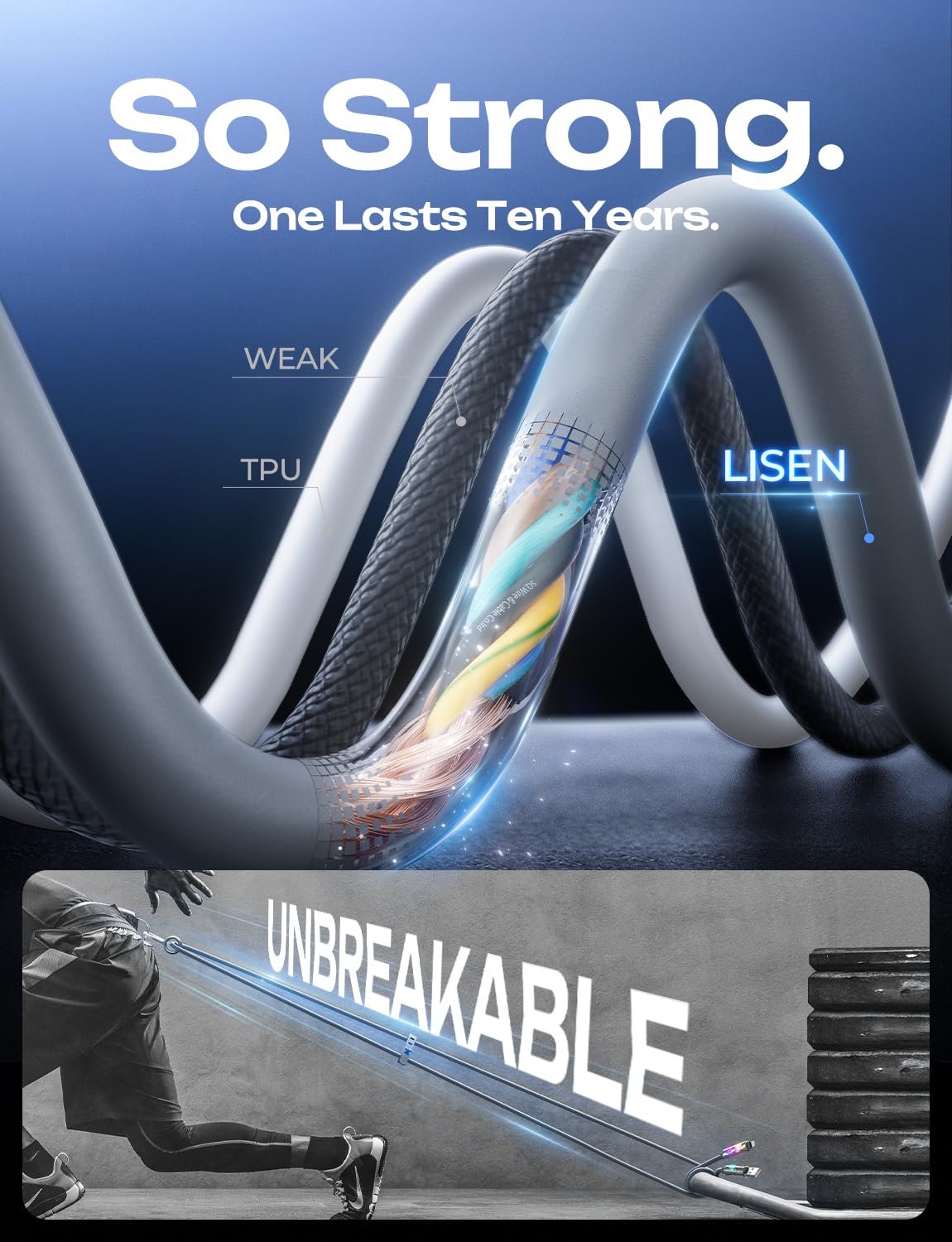 Foto 6 pulgar | Cable De Carga Lisen Usb C A Usb C, 240 W, 4 En 1, 10 Pies, Para Iphone - Venta Internacional.