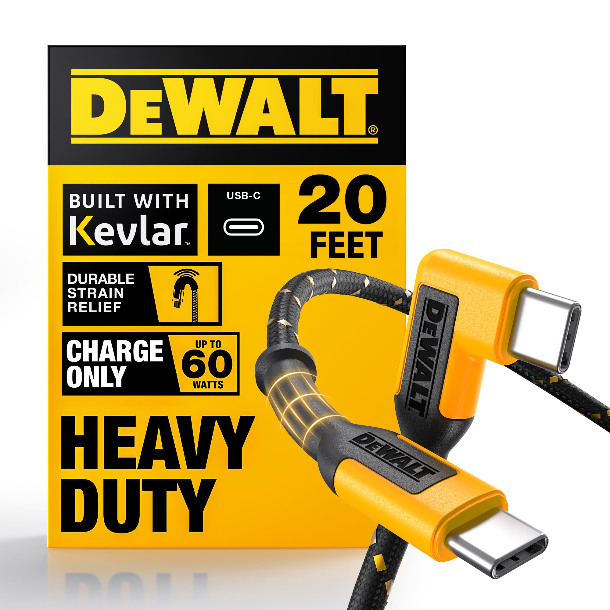 Foto 1 | Cable De Carga Dewalt Heavy Duty Usb C, 6 M, 60 W, Extra Largo - Venta Internacional.