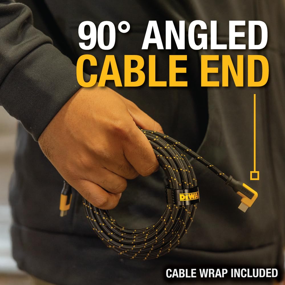 Foto 6 pulgar | Cable De Carga Dewalt Heavy Duty Usb C, 6 M, 60 W, Extra Largo - Venta Internacional.