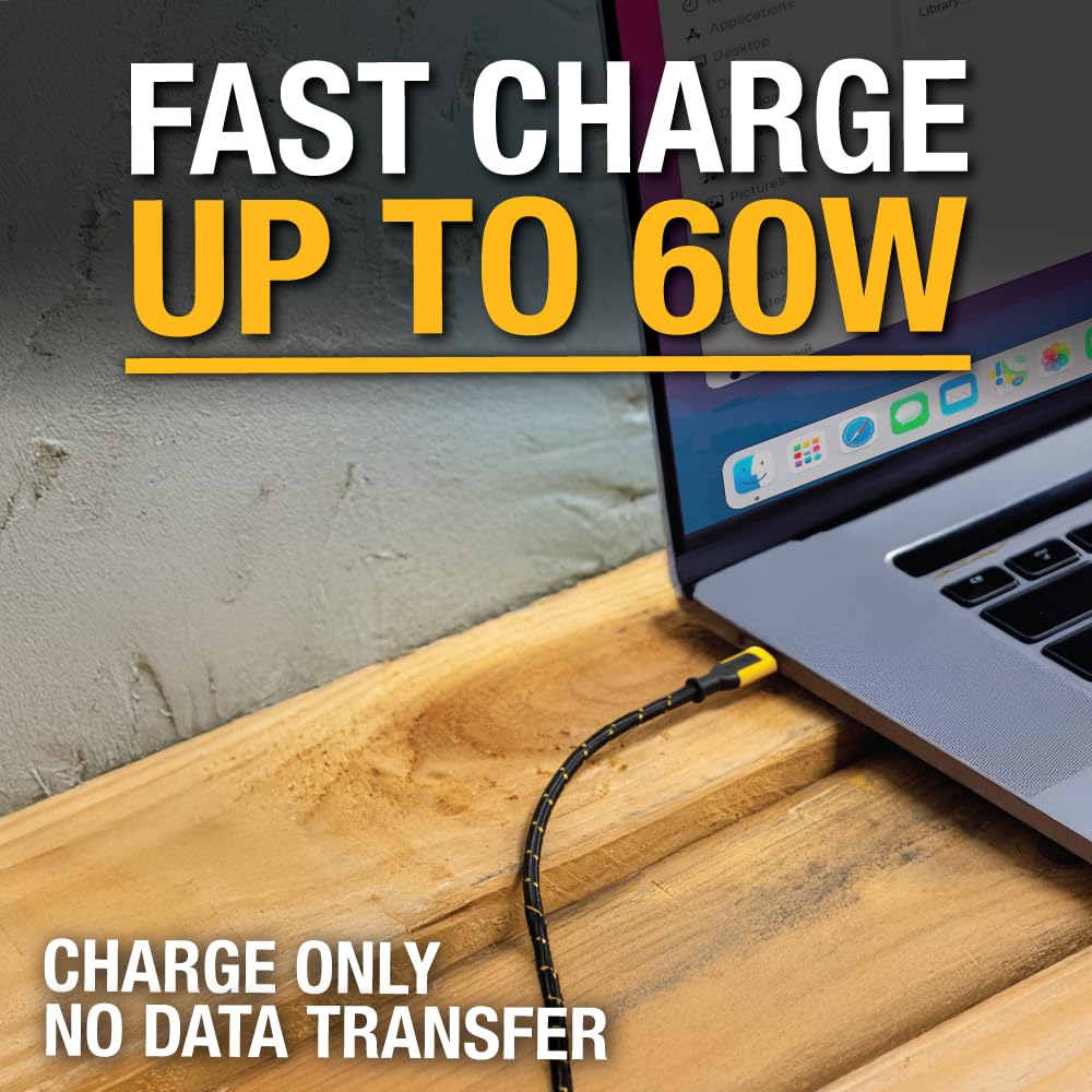 Foto 7 pulgar | Cable De Carga Dewalt Heavy Duty Usb C, 6 M, 60 W, Extra Largo - Venta Internacional.
