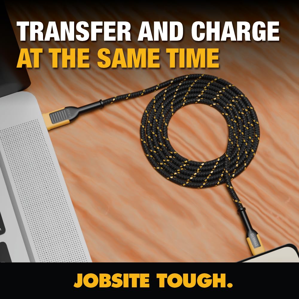 Foto 5 | Cable Usb C A Lightning Dewalt Reforzado, Trenzado, 1,2 M - Venta Internacional.