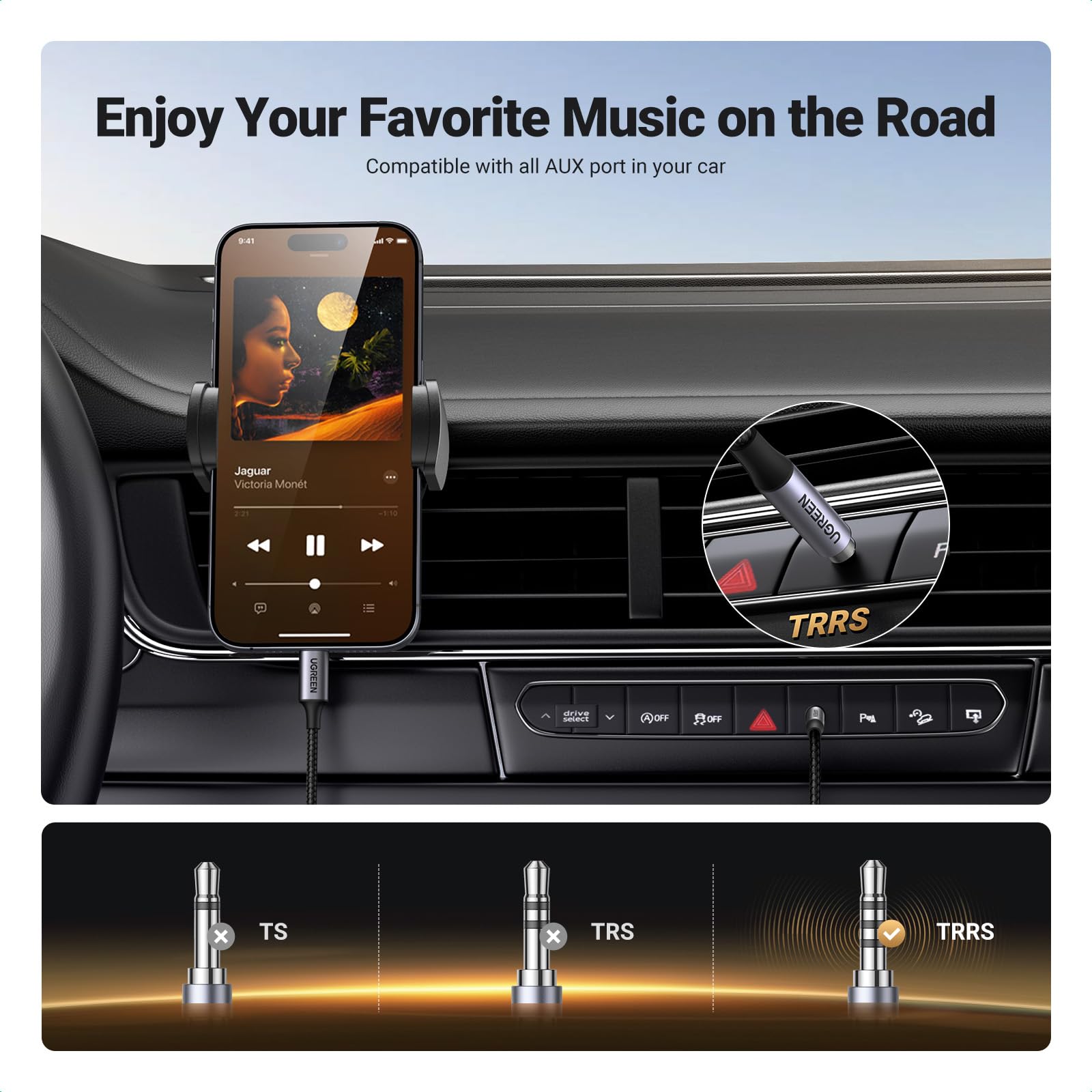 Foto 2 | Adaptador De Audio Ugreen Aux A Usb C De 3,5 Mm Para Iphone Galaxy Pixel - Venta Internacional.