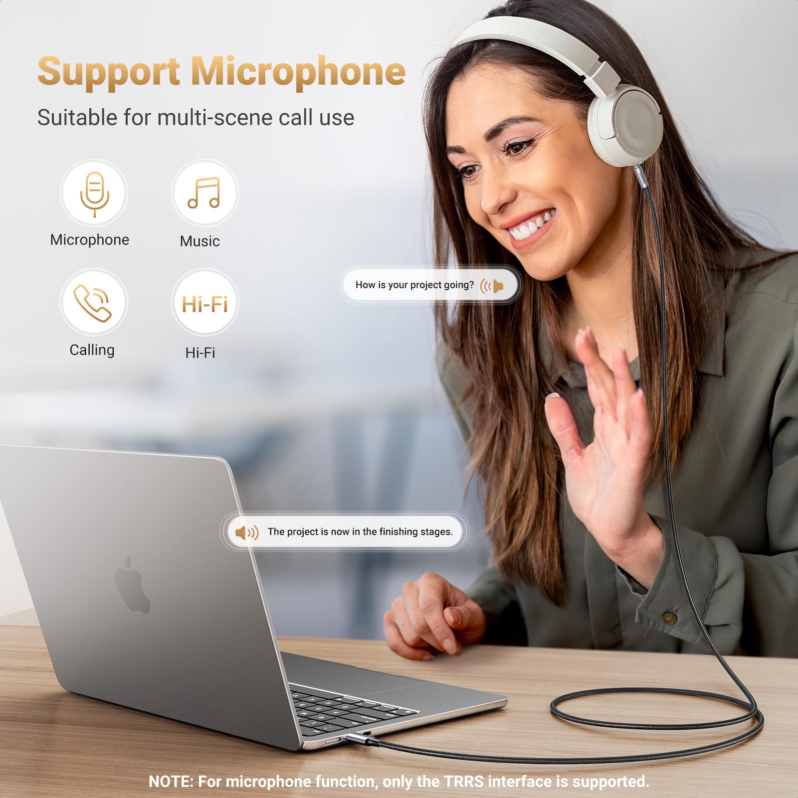 Foto 3 | Adaptador De Audio Ugreen Aux A Usb C De 3,5 Mm Para Iphone Galaxy Pixel - Venta Internacional.