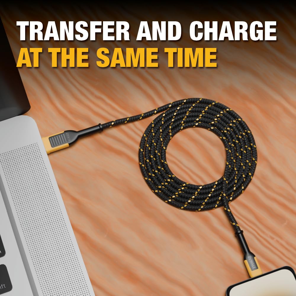Foto 6 pulgar | Cable Usb A A Lightning Dewalt, Reforzado, Trenzado, 2 M - Venta Internacional.