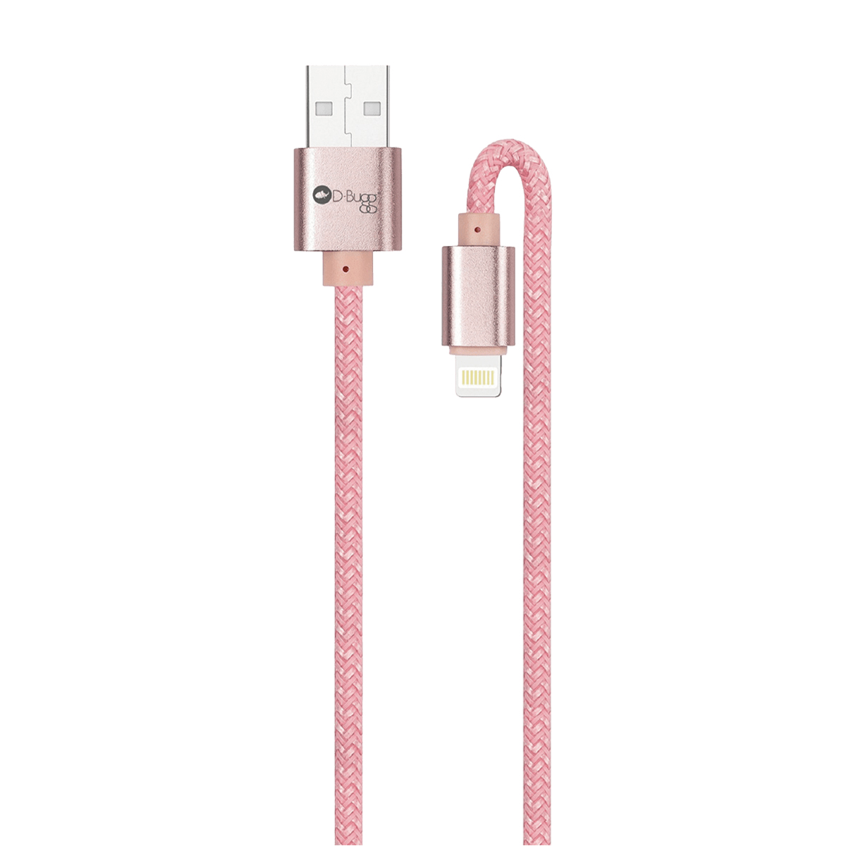 Foto 1 | Cable Trenzado De Carga Rápida Usb A A Lightning  2m Rosa D-bugg