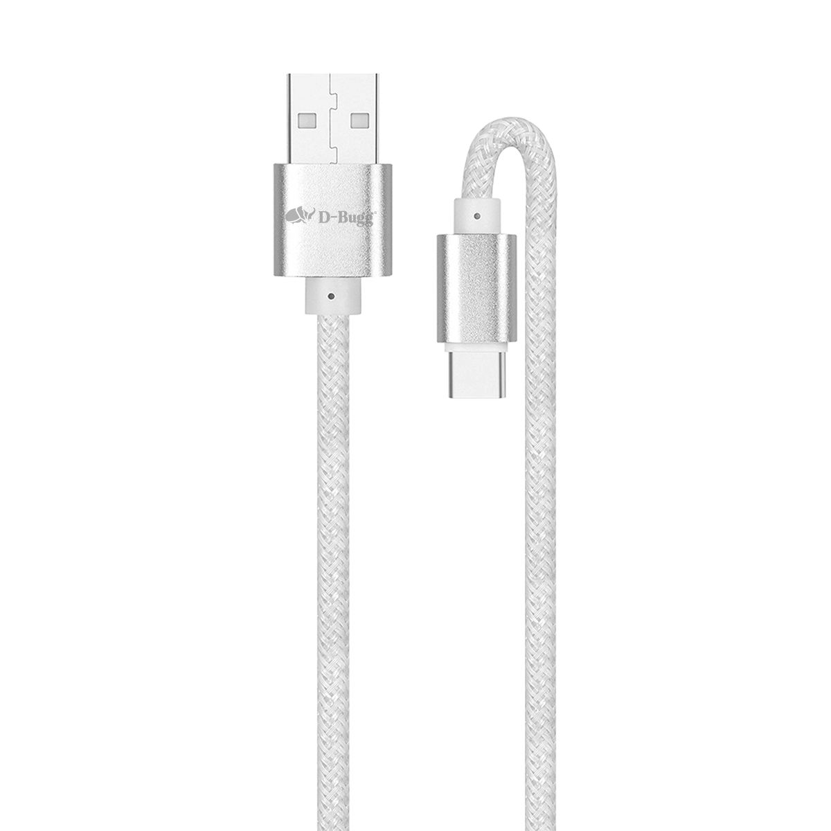 Foto 1 | Cable Trenzado De Carga Rápida Usb A A  Tipo C 2m Blanco D-bugg