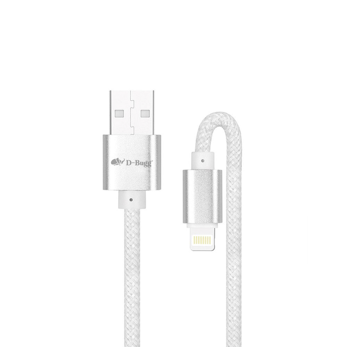Foto 2 pulgar | Cable Trenzado De Carga Rápida Usb A A Lightning 2M Blanco D-bugg