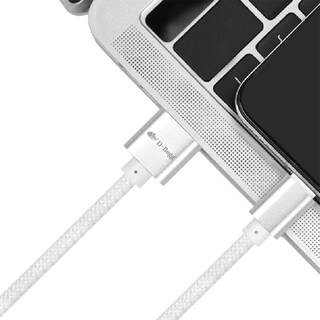 Foto 2 | Cable Trenzado De Carga Rápida Usb A A Lightning 2M Blanco D-bugg